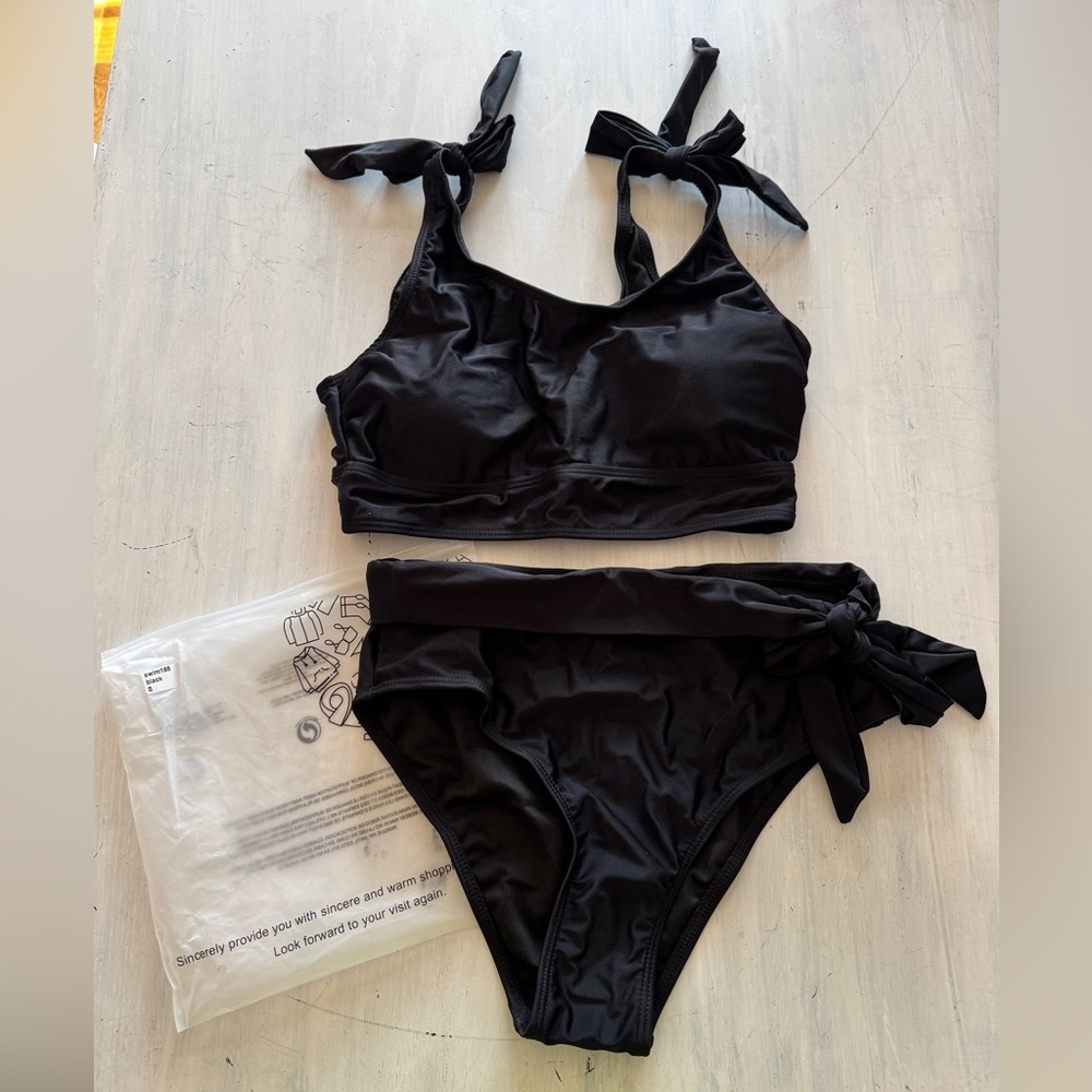 NWT SheCurve Bikini Set with Tie Straps